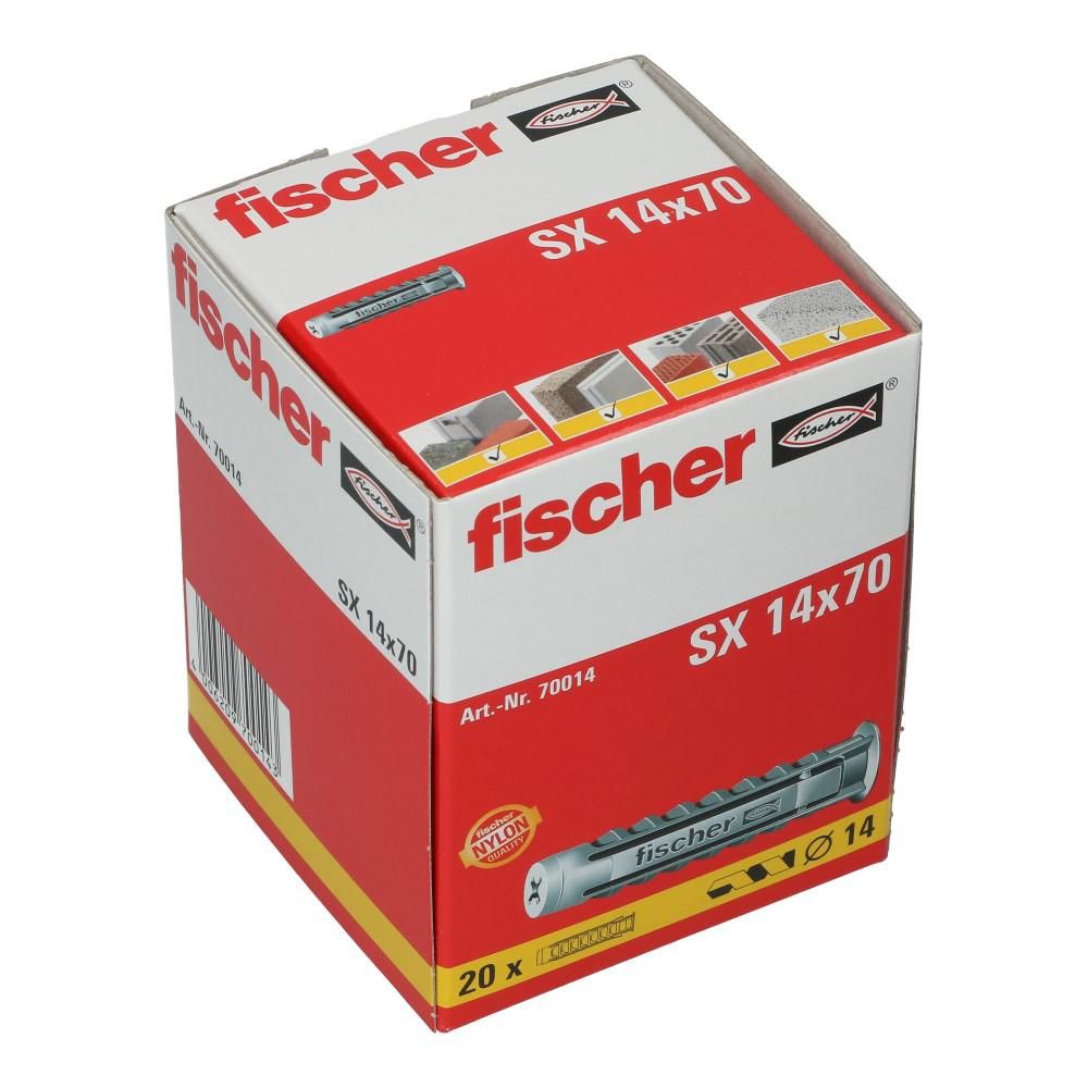 Nylon plug SX met rand 14x70mm - 20 stuks Nylon plug SX met rand 14x70mm - 20 stuks