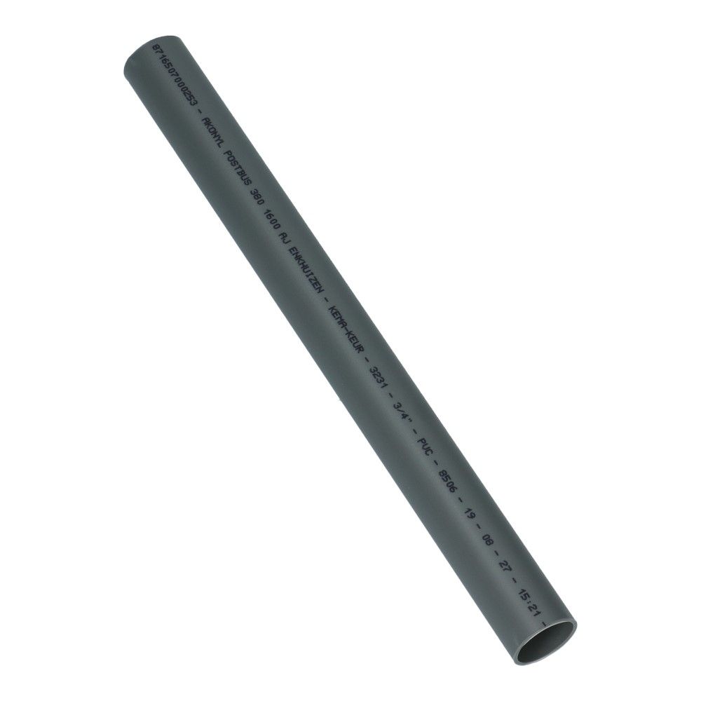 Installatiebuis PVC grijs 19mm lengte 2 meter - 100 meter