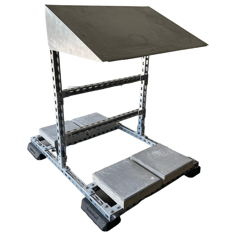 Trayco Mini PV Shelter staand model b=800mm - H=1000mm inclusief afdak Ultra Galva
