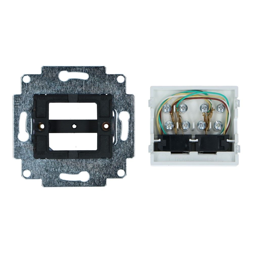 Inbouwsokkel telefoon 2xRJ11 VITA 9010 Inbouwsokkel telefoon 2xRJ11 VITA 9010