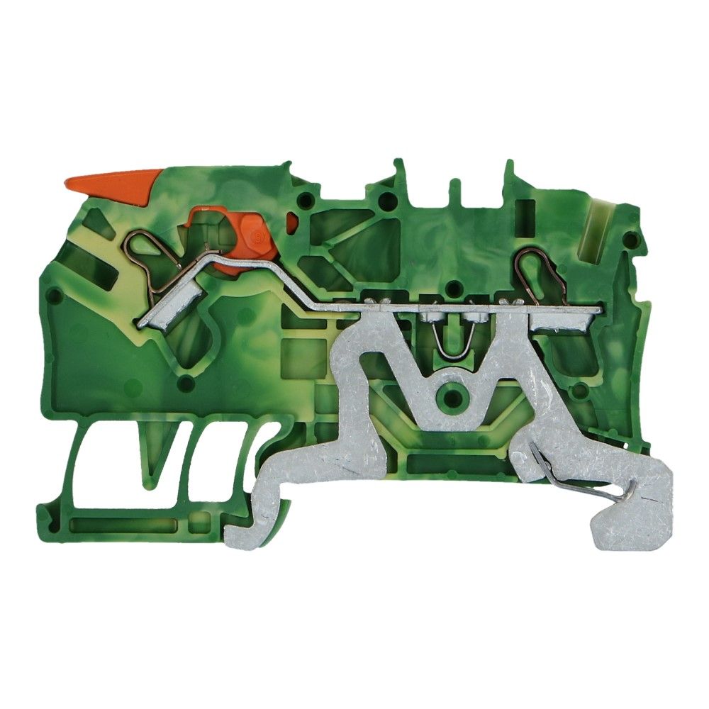 WAGO montageklem hendel aarde 2.5mm² geel groen WAGO montageklem hendel aarde 2.5mm² geel groen