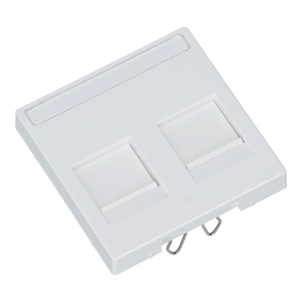 Centraalplaat 2xRJ45 SYSTEEM-M 9016 zonder frame