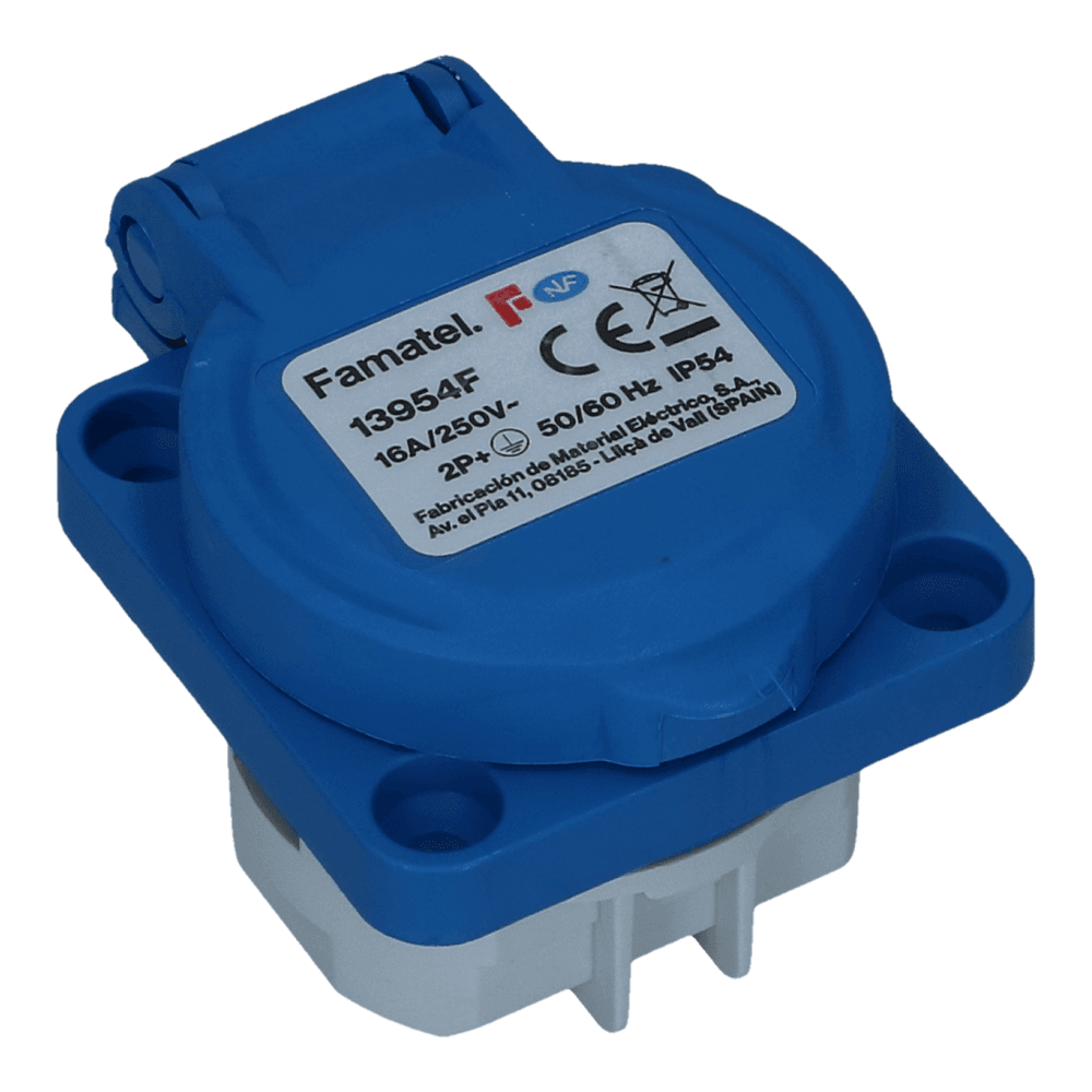 CEE schuko 3 polig 16A met penaarde IP54  220-240VAC CEE schuko 3 polig 16A met penaarde IP54  220-240VAC