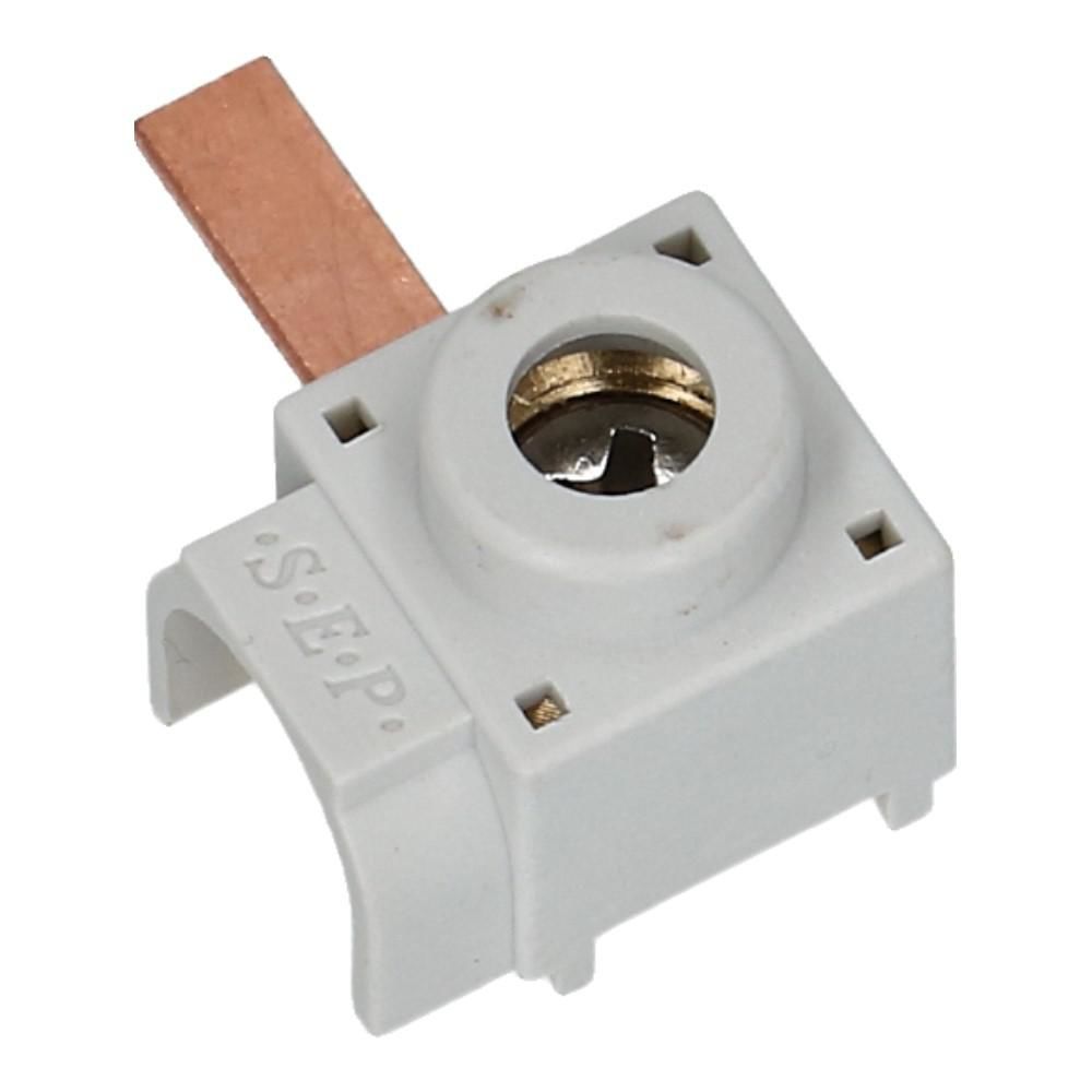 Aftakblok pin grijs 1 fase 25mm² stift 15mm zijkant Aftakblok pin grijs 1 fase 25mm² stift 15mm zijkant