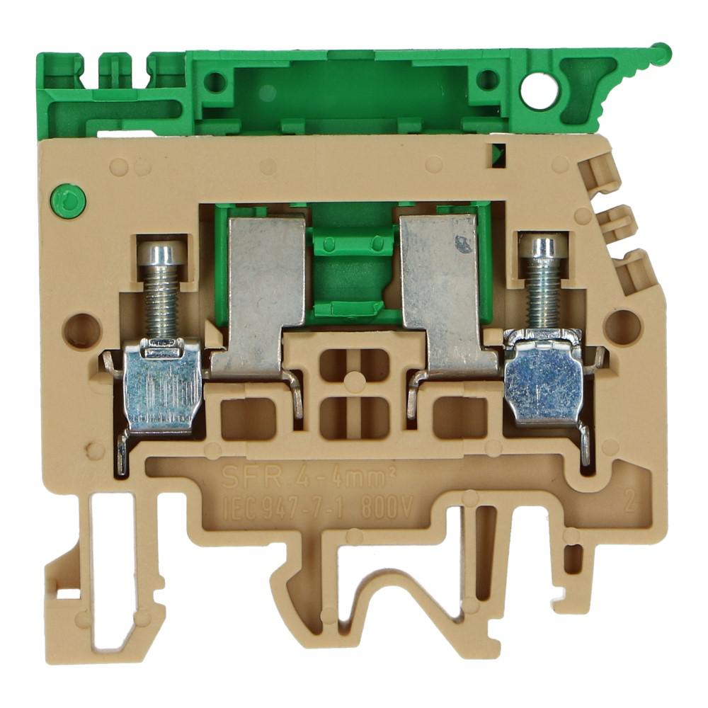 Montageklem met zekeringhouder SFR 4mm² beige Montageklem met zekeringhouder SFR 4mm² beige