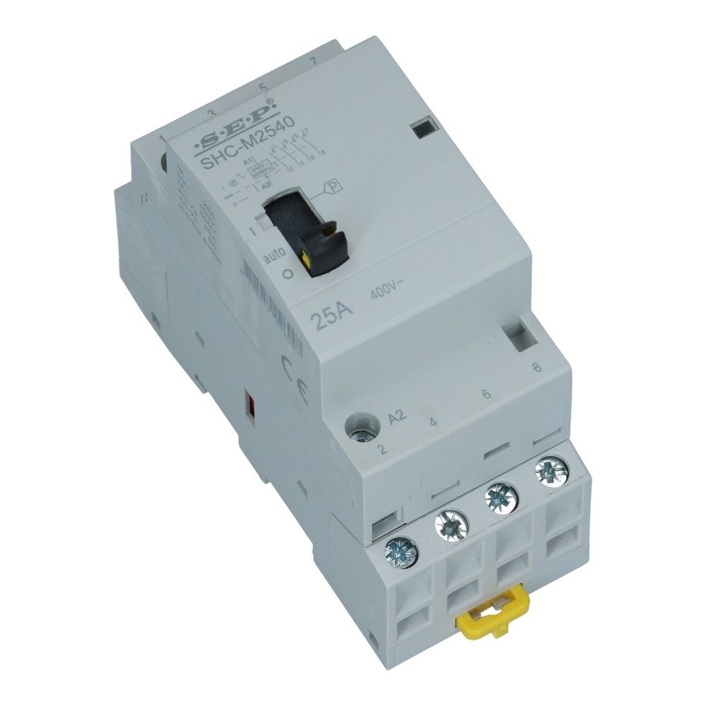 Installatierelais handbediend 25A 24VAC 2 NO + 2 NC