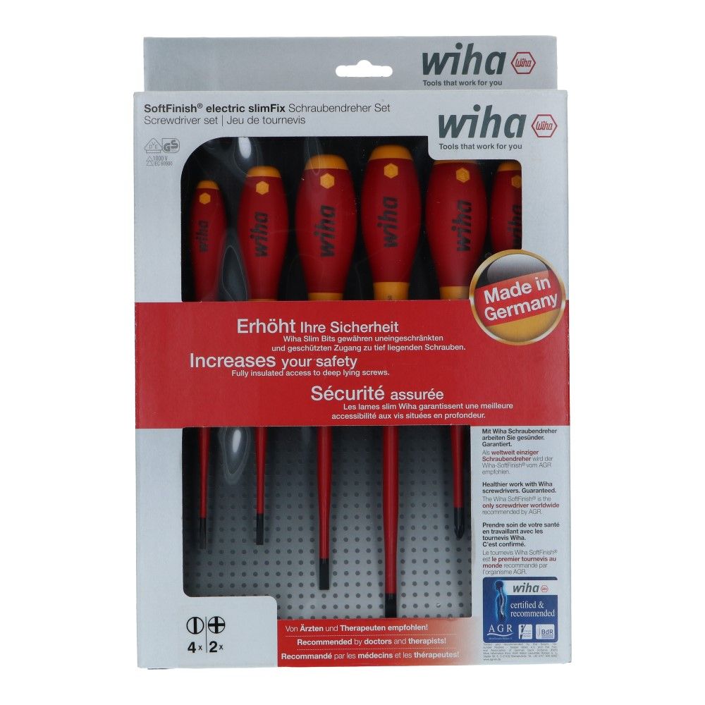 SoftFinish Electric slimFix Philips-sleufkop Schroevendraaierset 6-delig SL/PH SoftFinish Electric slimFix Philips-sleufkop Schroevendraaierset 6-delig SL/PH