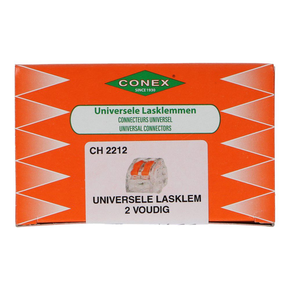 Lasklem 2 voudig 0.5-4mm² voor massief en soepel draad - 50 stuks Lasklem 2 voudig 0.5-4mm² voor massief en soepel draad - 50 stuks