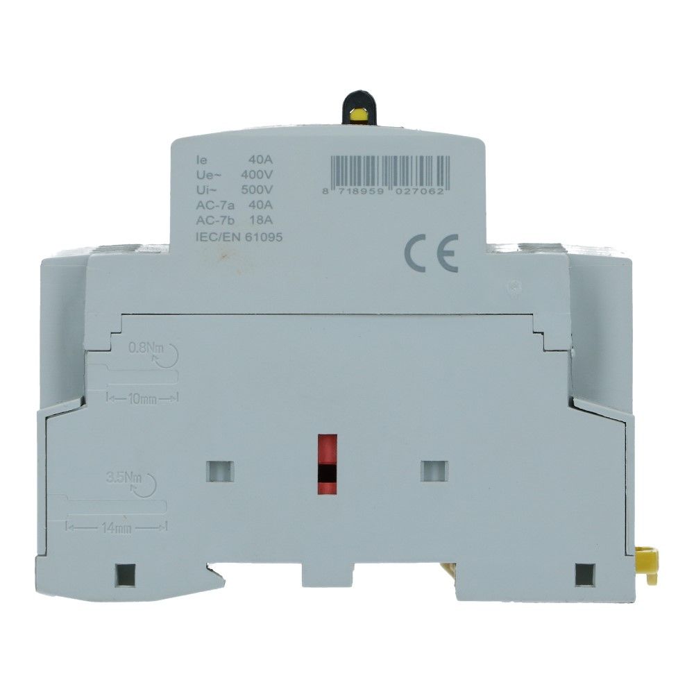 Installatierelais handbediend 63A 240VAC 4 NC Installatierelais handbediend 63A 240VAC 4 NC