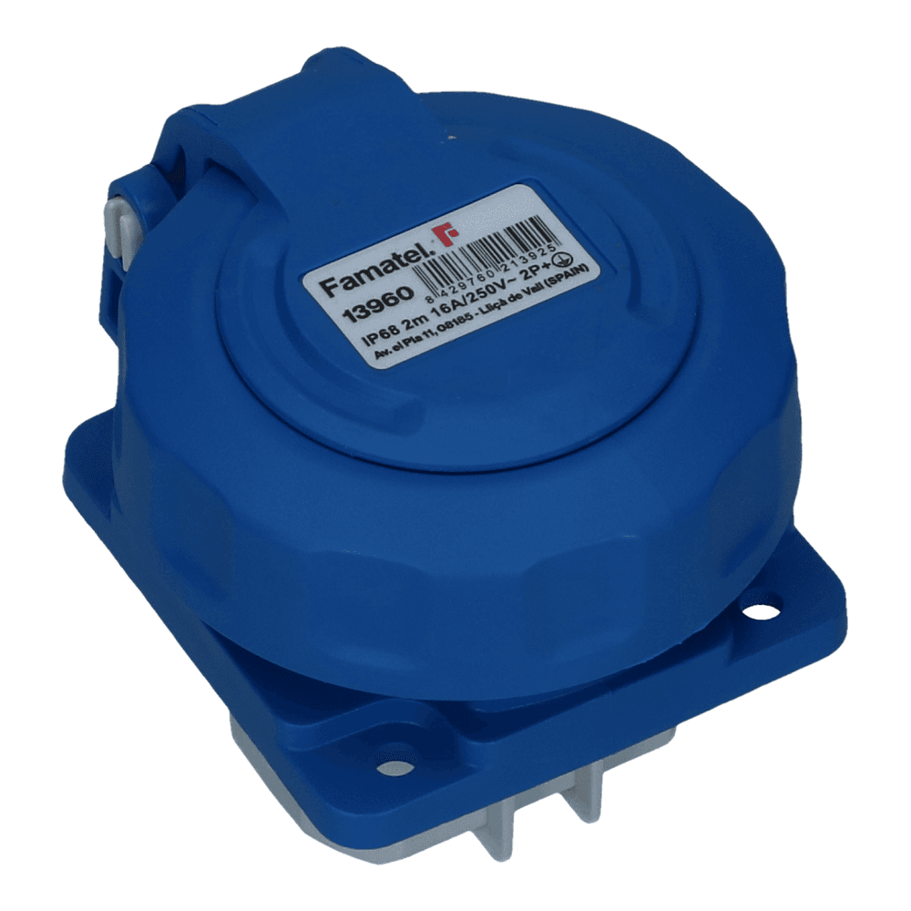 CEE schuko 3 polig 16A IP68 220-240VAC (55x58mm) CEE schuko 3 polig 16A IP68 220-240VAC (55x58mm)