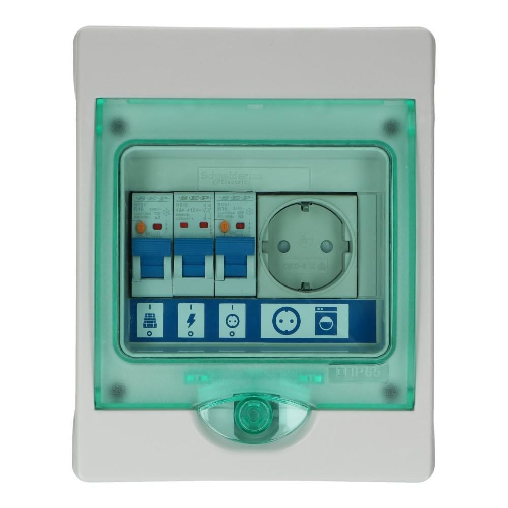 PV verdeler Green-line 1xwcd Aardlekautomaat 16A B 30mA PV verdeler Green-line 1xwcd Aardlekautomaat 16A B 30mA