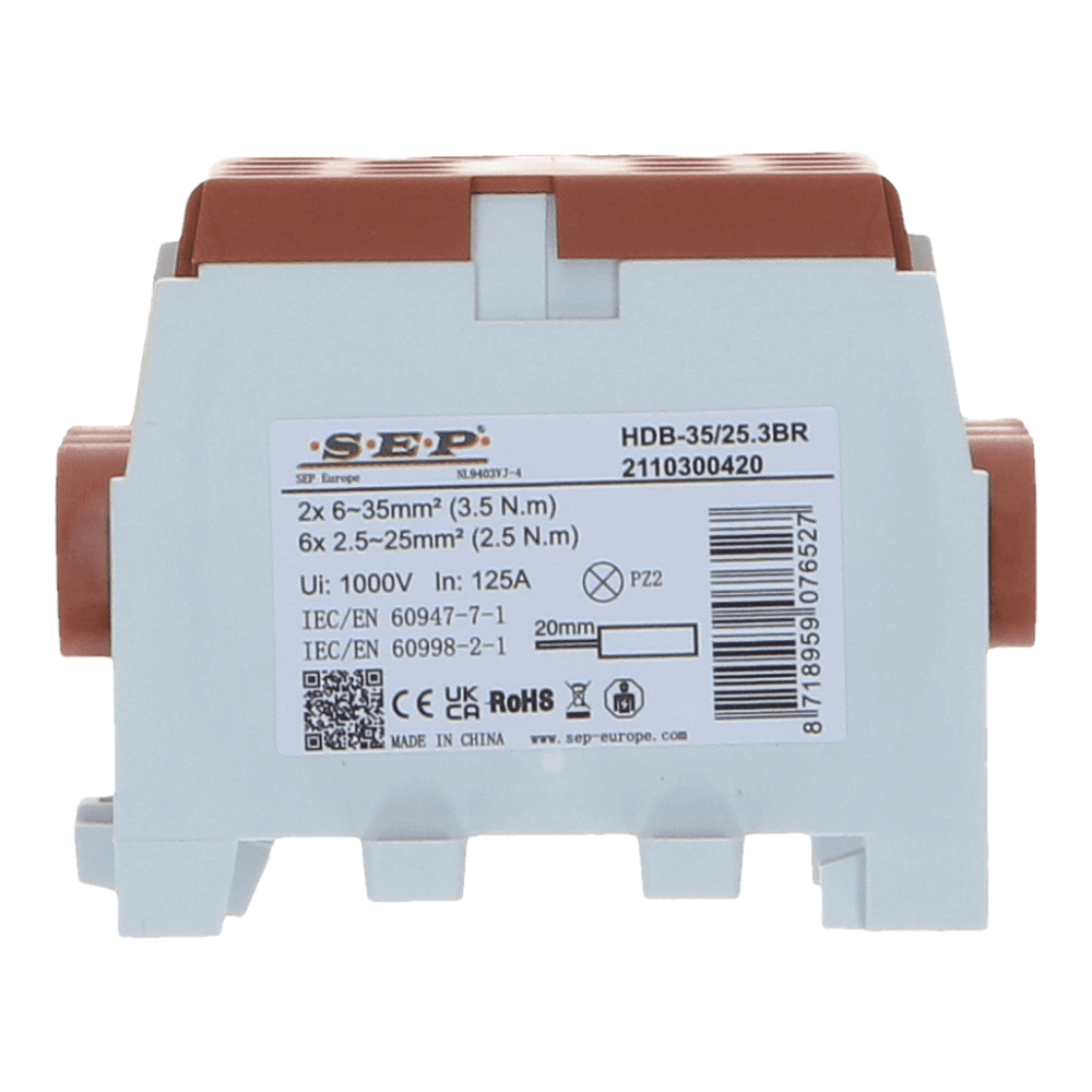 HLAK Hoofdkabel aftakklem 1x35mm²/3x25mm² bruin HLAK Hoofdkabel aftakklem 1x35mm²/3x25mm² bruin