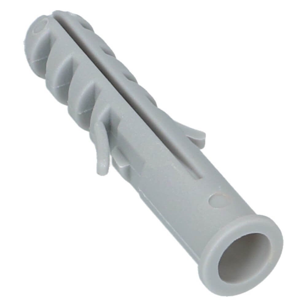 Nylon plug met RAND M4 grijs 4x25mm schroef 2-3mm