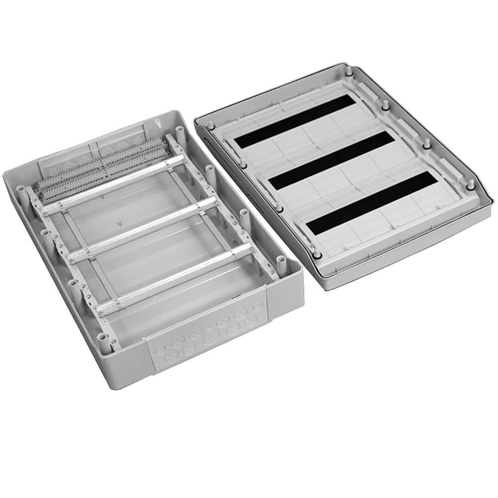 Ledige kast 18+18+18 modules IP65 639x432x160 mm Ledige kast 18+18+18 modules IP65 639x432x160 mm