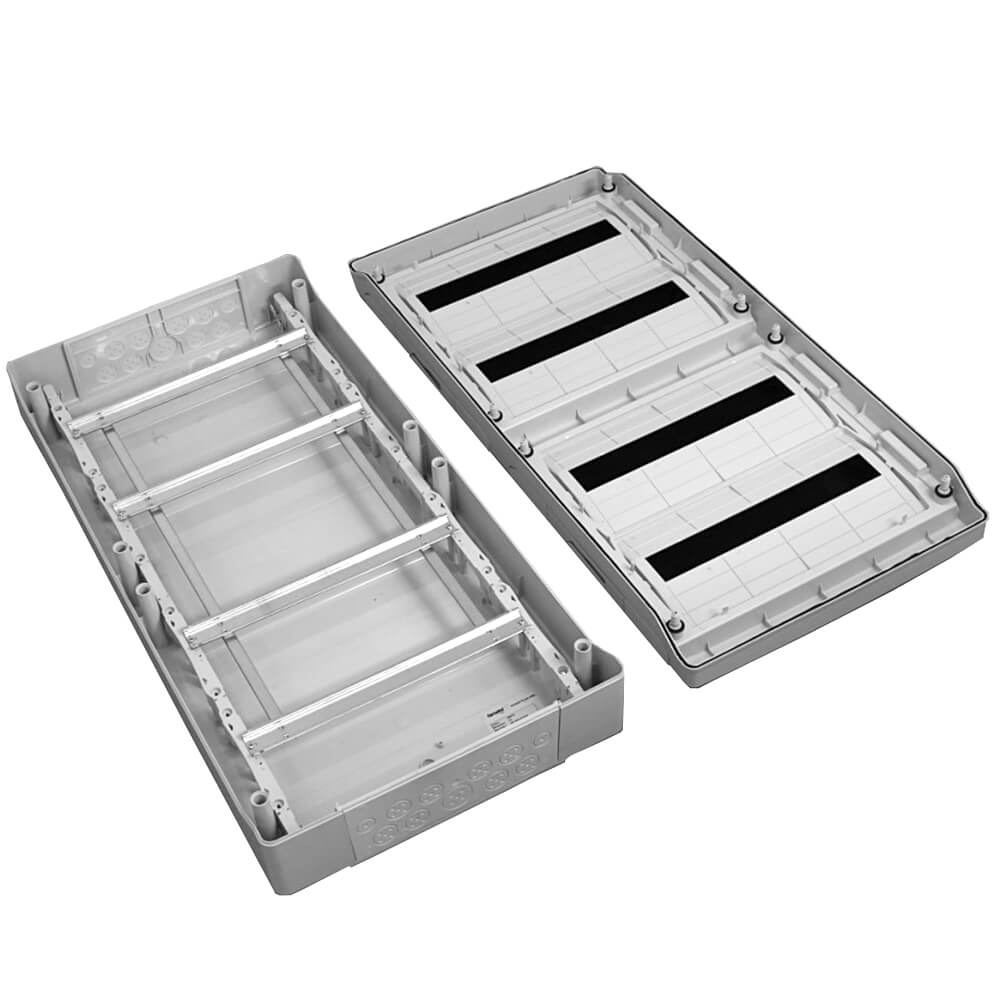 Ledige kast 18+18+18+18 modules IP65 879x432x160 mm Ledige kast 18+18+18+18 modules IP65 879x432x160 mm