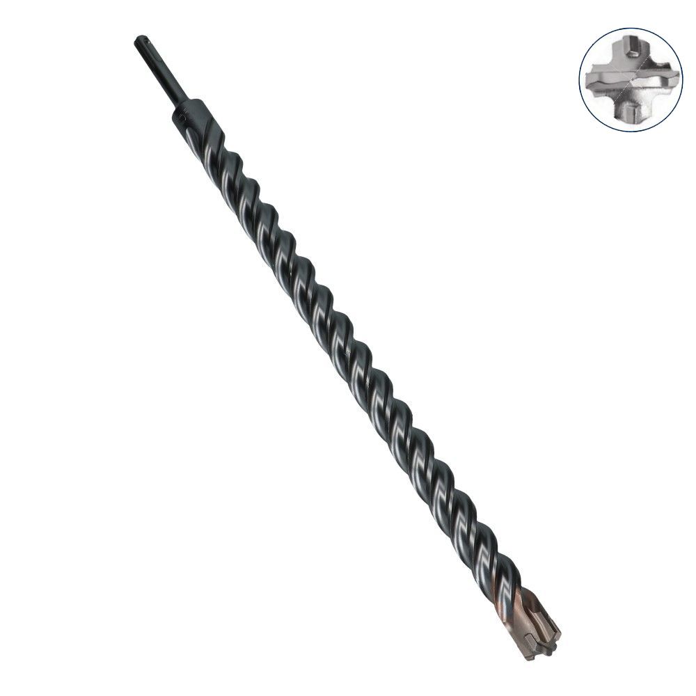 Hamerboor SDS+ Quattro-X 24.0x400 lengte boor 450mm Hamerboor SDS+ Quattro-X 24.0x400 lengte boor 450mm