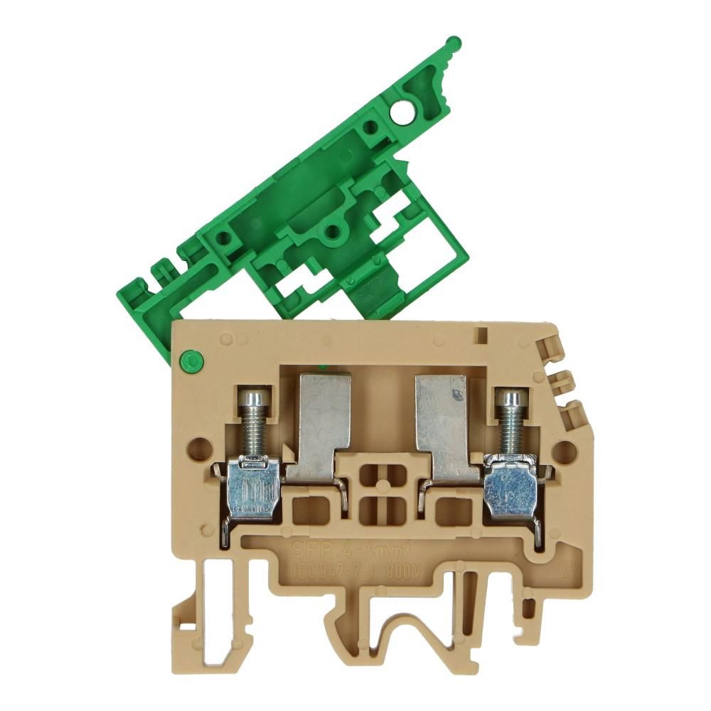 Montageklem met zekeringhouder SFR 4mm² beige Montageklem met zekeringhouder SFR 4mm² beige