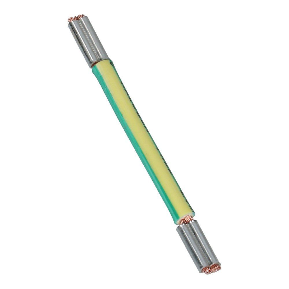 Montagedraad met vertind huls geel-groen 2.5mm² 160mm halogeenvrij 90°C