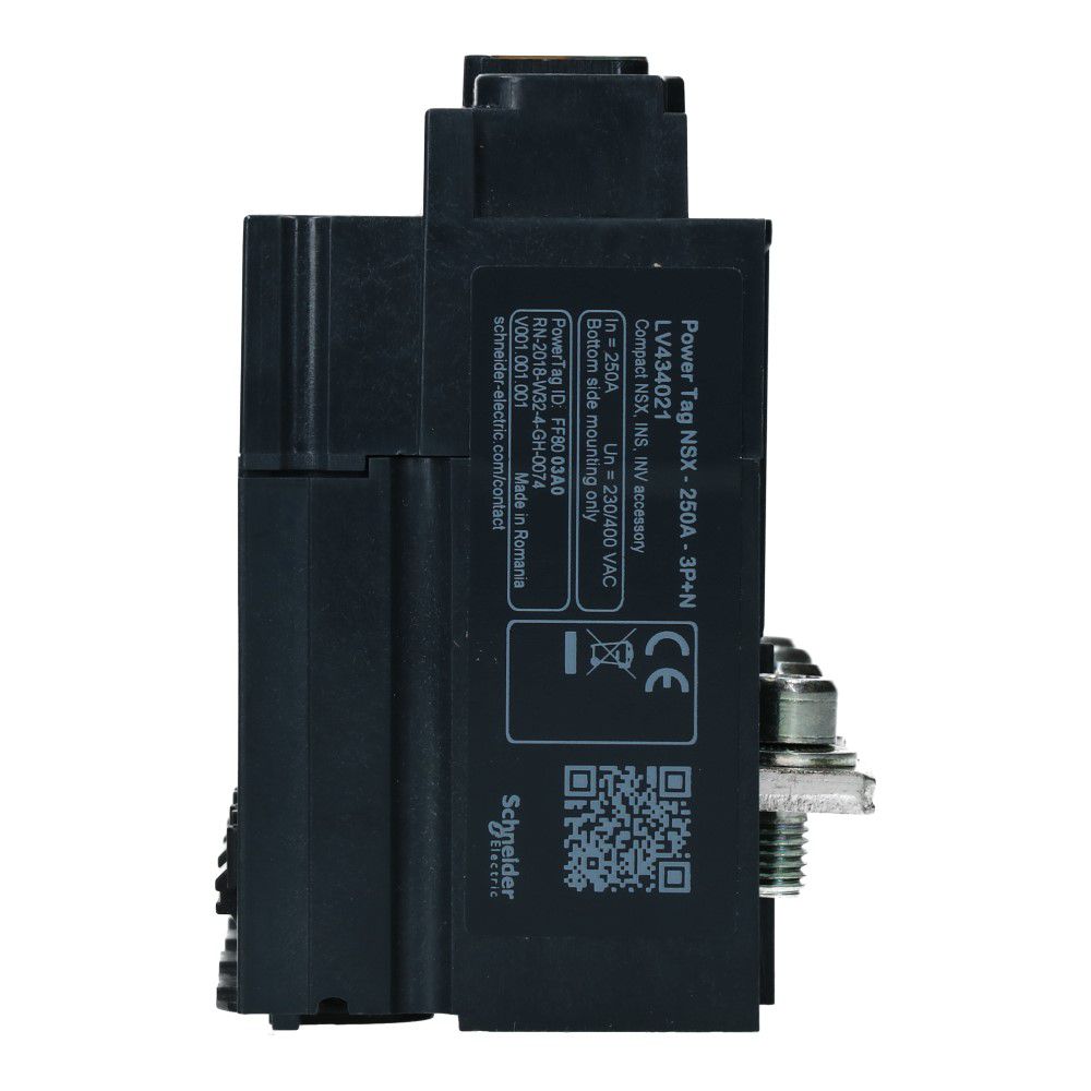 NSX PowerTag 3 polig + nul boven en ondermontage 250A voor INS250 imp/exp NSX PowerTag 3 polig + nul boven en ondermontage 250A voor INS250 imp/exp