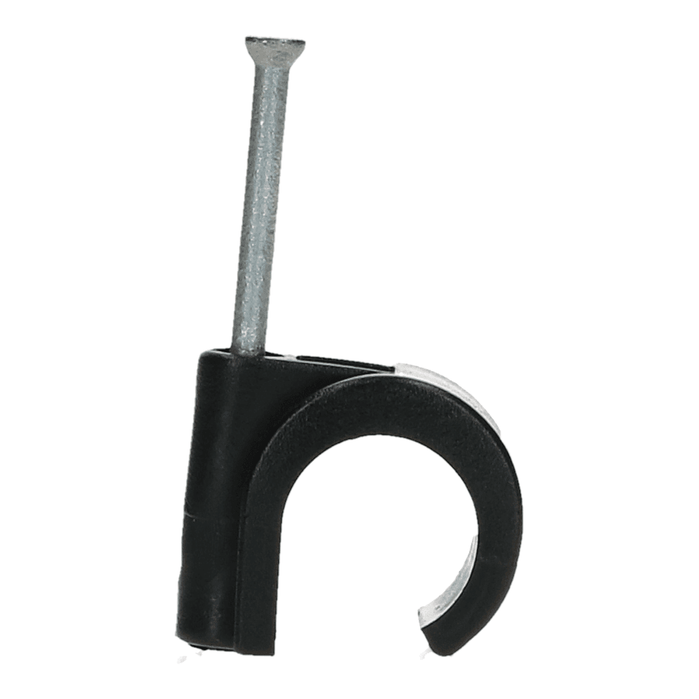 Spijkerclip universeel 11-15mm zwart - 100 stuks Spijkerclip universeel 11-15mm zwart - 100 stuks