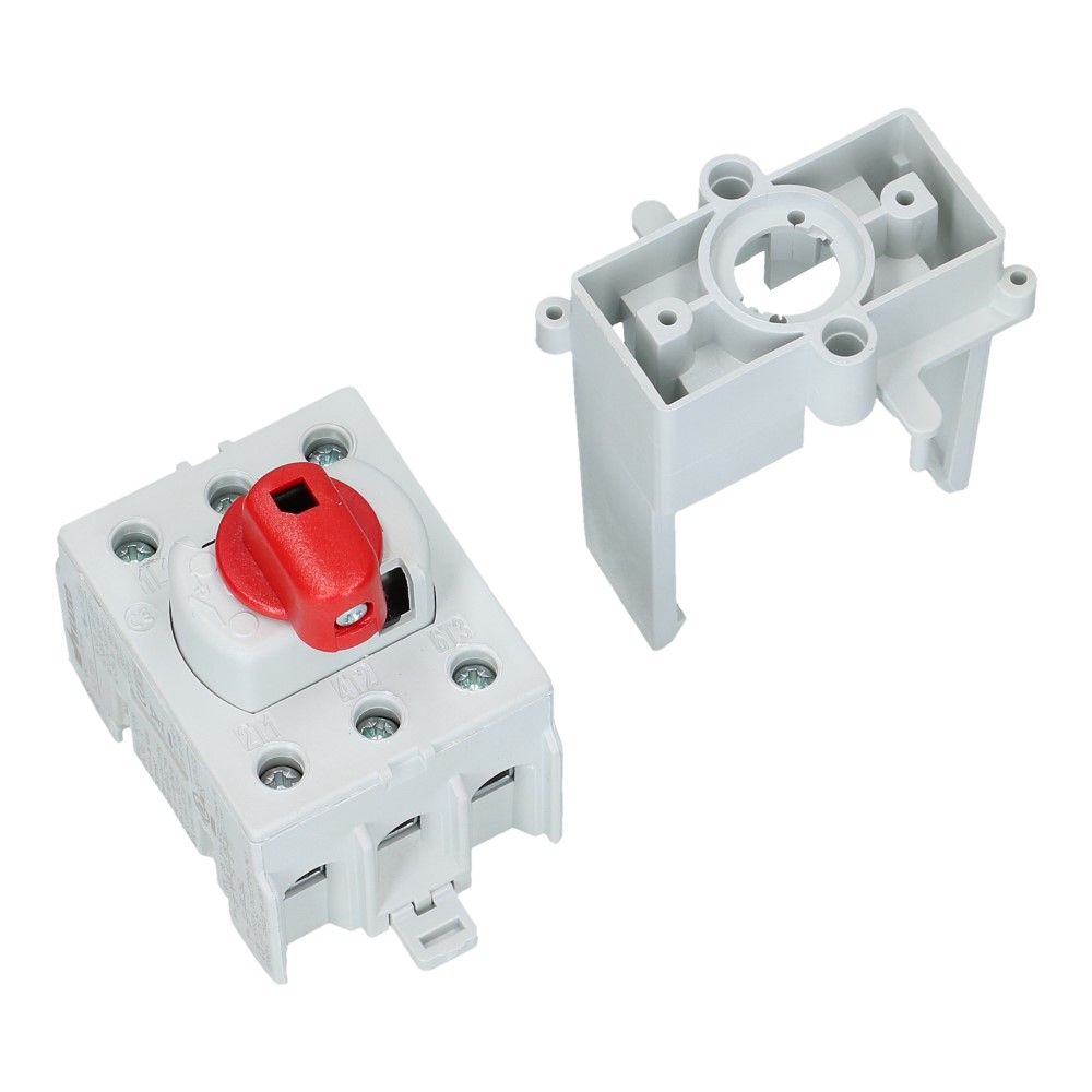 Inbouw kit voor KU basis element 3 polig geel/rood IP66 Inbouw kit voor KU basis element 3 polig geel/rood IP66