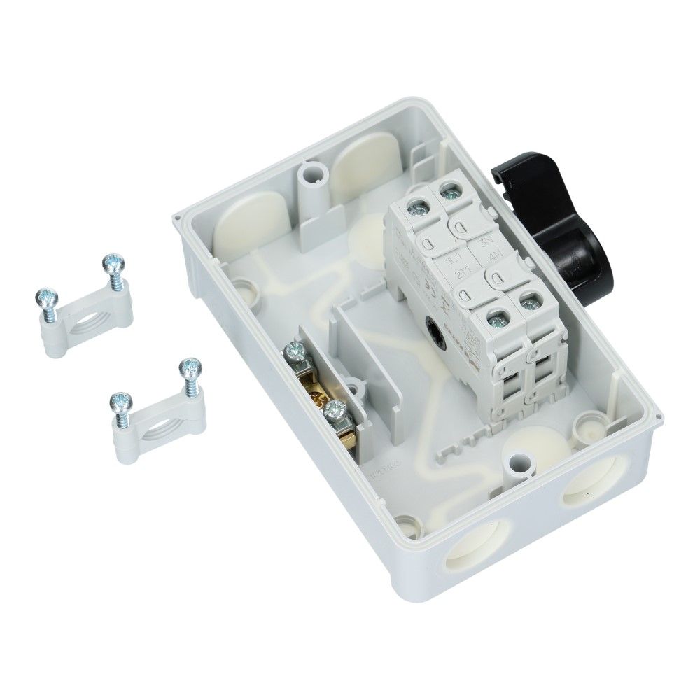 Werkschakelaar IP67 2 polig 25A 83x128x55mm zwart zijhefboom hendel ABS Werkschakelaar IP67 2 polig 25A 83x128x55mm zwart zijhefboom hendel ABS