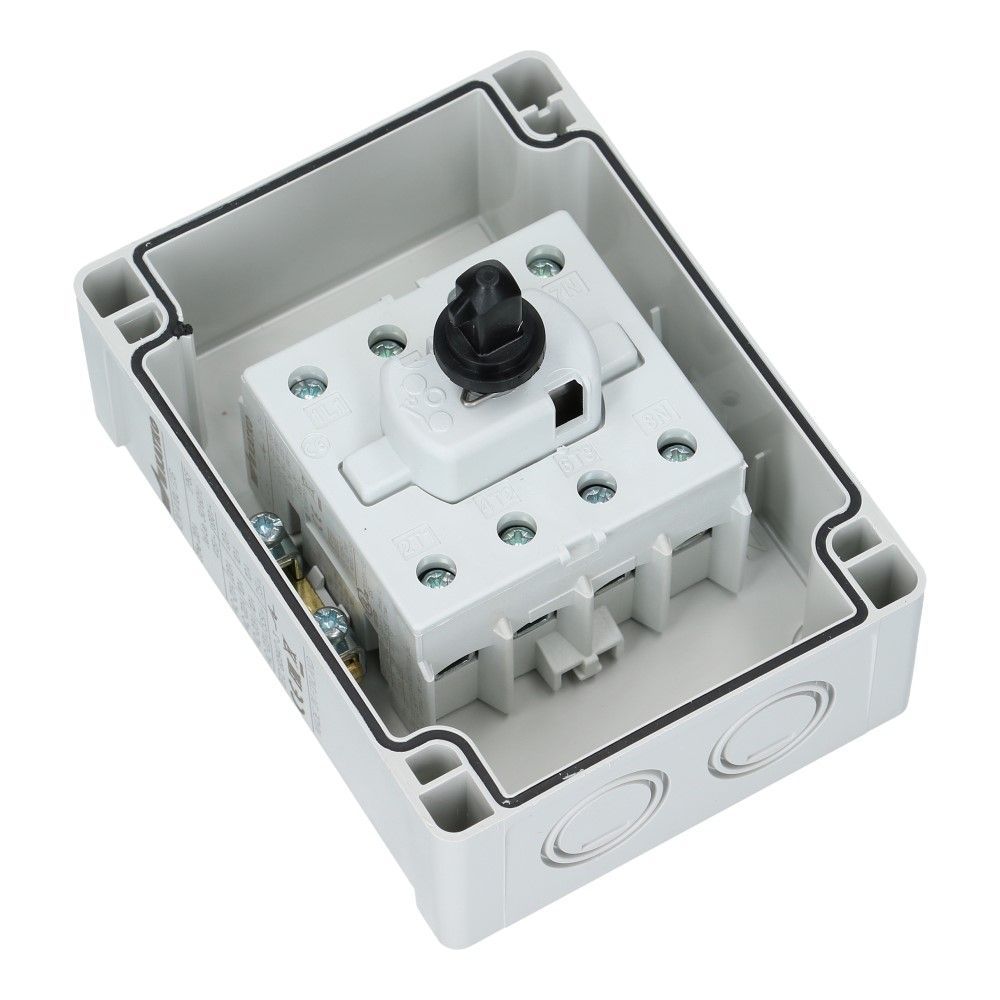 Werkschakelaar IP66 4 polig 40A 96x130x106mm zwart hendel PC AC22-25A Werkschakelaar IP66 4 polig 40A 96x130x106mm zwart hendel PC AC22-25A