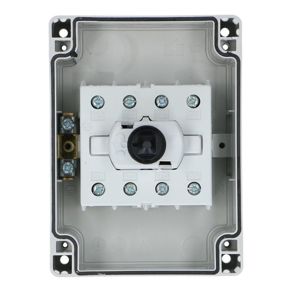 Werkschakelaar IP66 4 polig 40A 96x130x106mm zwart hendel PC AC22-25A Werkschakelaar IP66 4 polig 40A 96x130x106mm zwart hendel PC AC22-25A