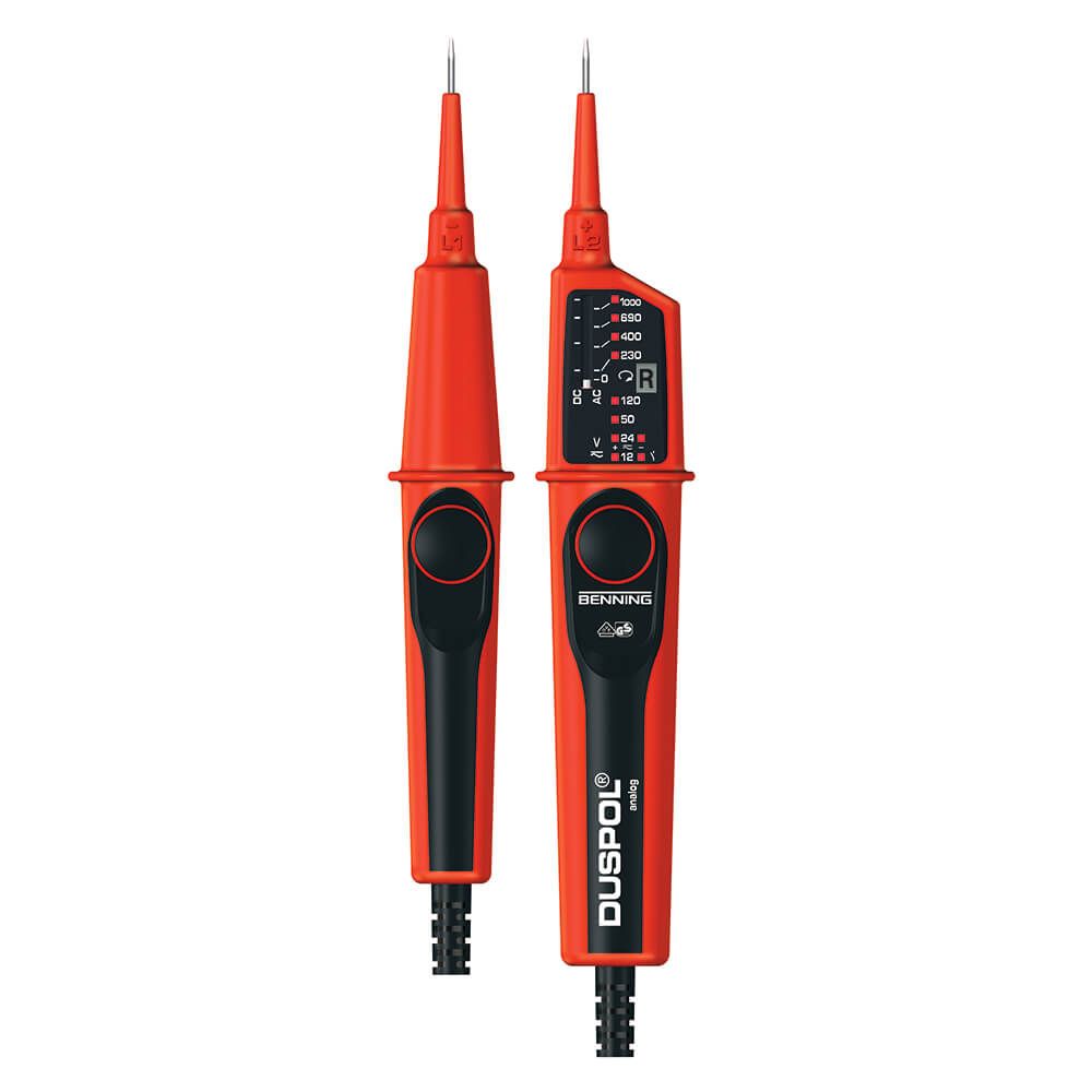 Duspol Analog 2 polig spanningstester 12-1000V AC/DC Duspol Analog 2 polig spanningstester 12-1000V AC/DC