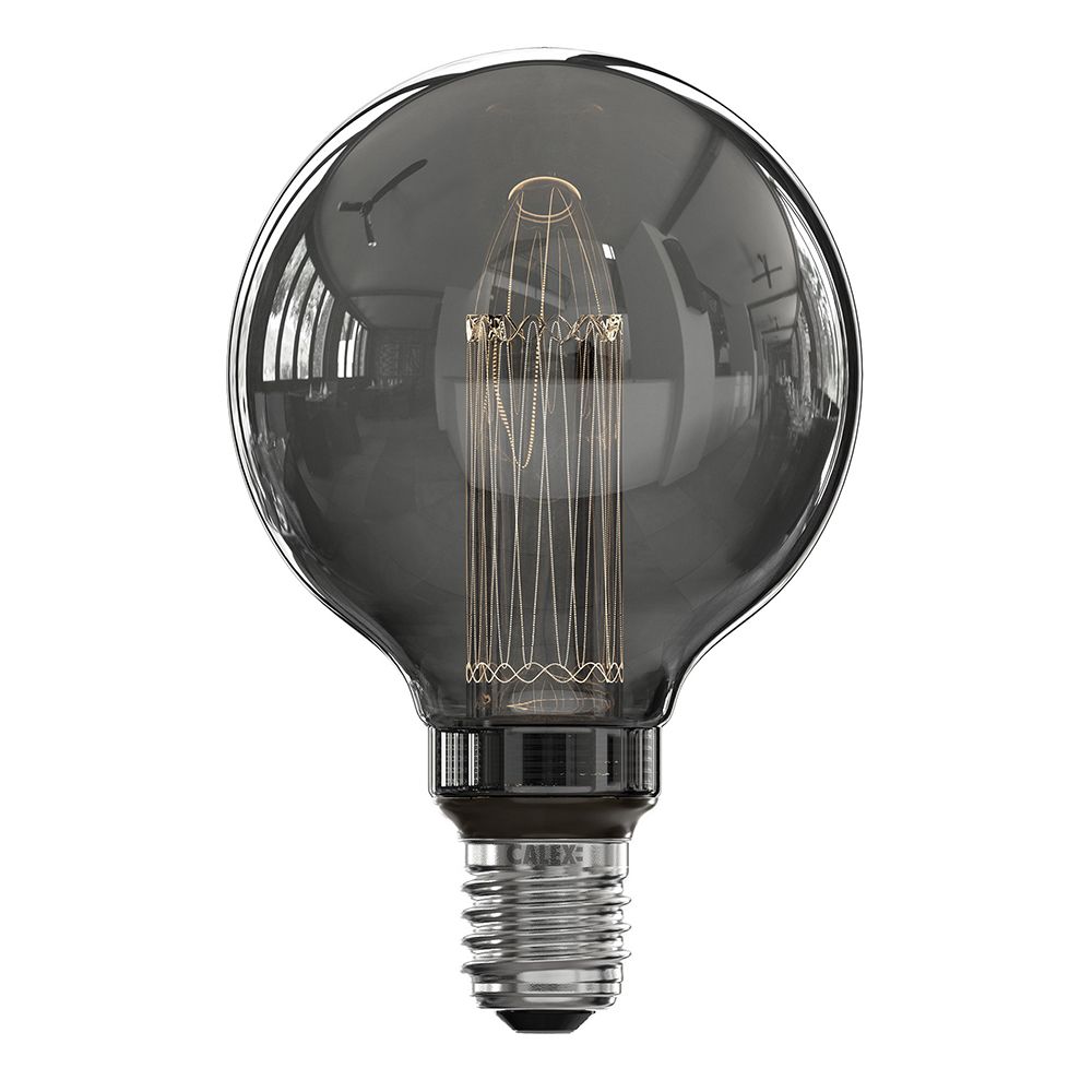 Calex LED Globe lamp titanium G95 E27 3.5W 40lm 2000K dimbaar