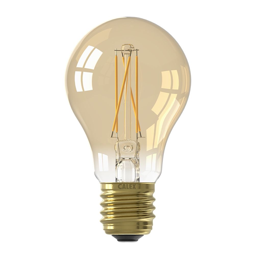 Calex LED Filament lamp goud A60 E27 7.5W 806lm 2100K dimbaar Calex LED Filament lamp goud A60 E27 7.5W 806lm 2100K dimbaar