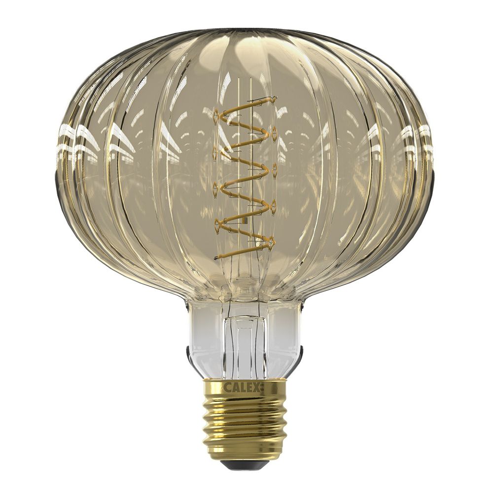 Calex Metz Amber LED Pulse G125 E27 4W 240lm 2000K dimbaar Calex Metz Amber LED Pulse G125 E27 4W 240lm 2000K dimbaar