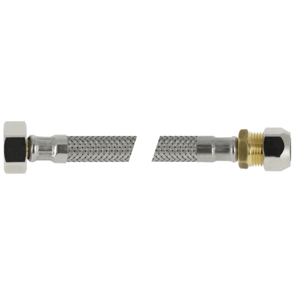 BONFIX RVS flex. aansluitleiding 50cm 3/8" bi.x 15mm knel