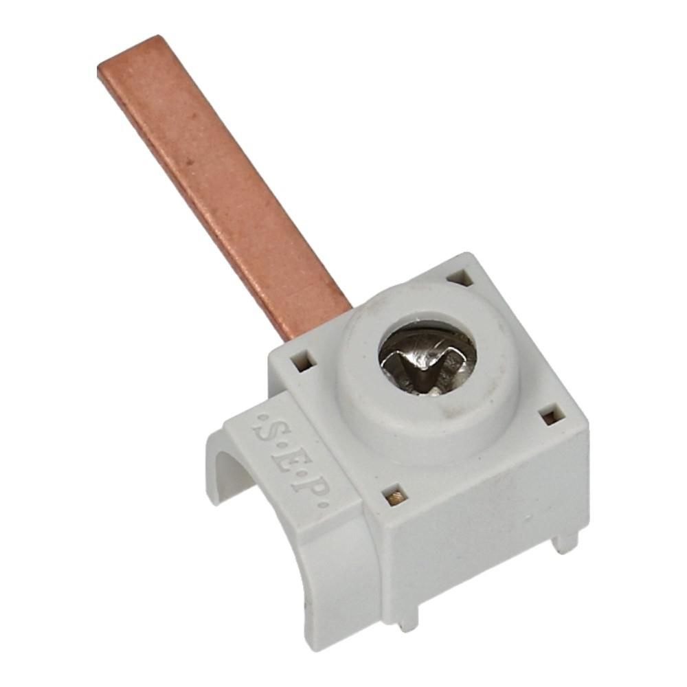 Aftakblok pin grijs 1 fase 25mm² stift 27mm zijkant Aftakblok pin grijs 1 fase 25mm² stift 27mm zijkant