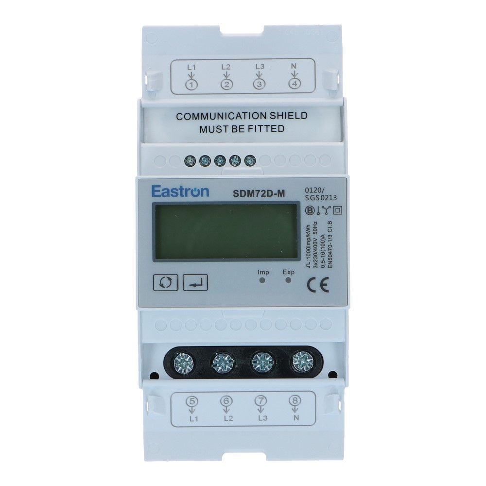 kWh meter 3 fase 10/100A Modbus MID Factureerbaar kWh meter 3 fase 10/100A Modbus MID Factureerbaar