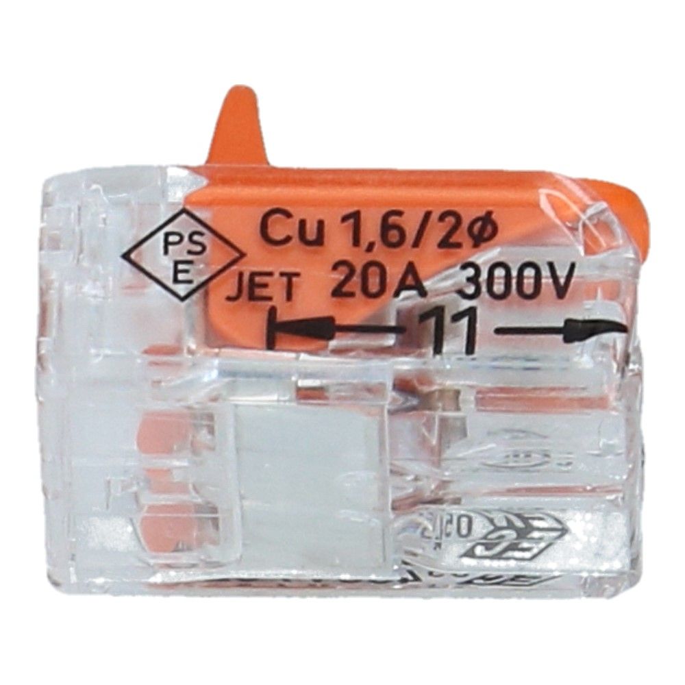 WAGO Verbindingsklem 2 voudig 0.14-4mm² soepel en massief - 100 stuks WAGO Verbindingsklem 2 voudig 0.14-4mm² soepel en massief - 100 stuks