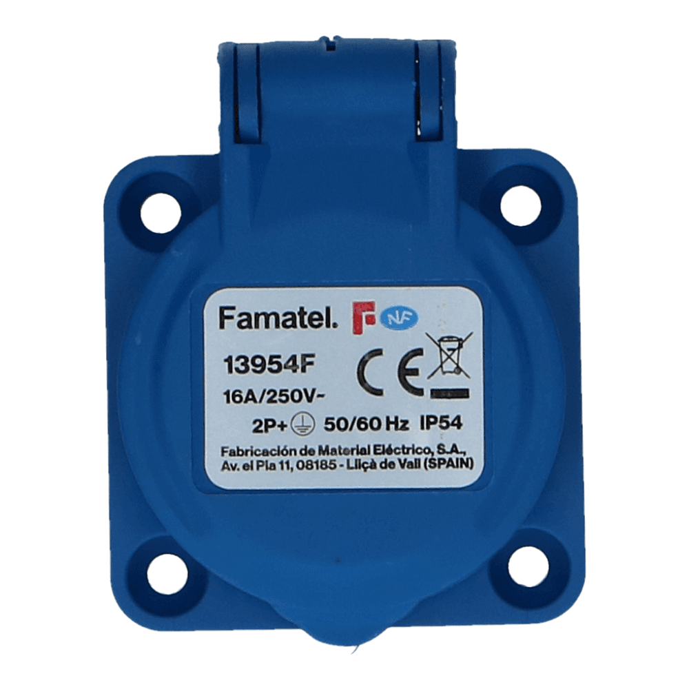 CEE schuko 3 polig 16A met penaarde IP54  220-240VAC CEE schuko 3 polig 16A met penaarde IP54  220-240VAC