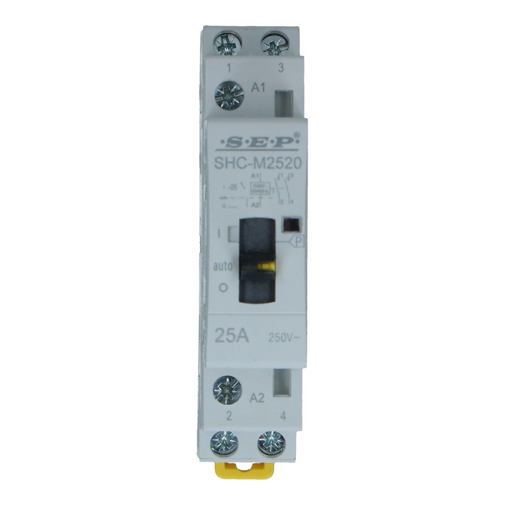 Installatierelais handbediend 25A 24VAC 2 NO Installatierelais handbediend 25A 24VAC 2 NO
