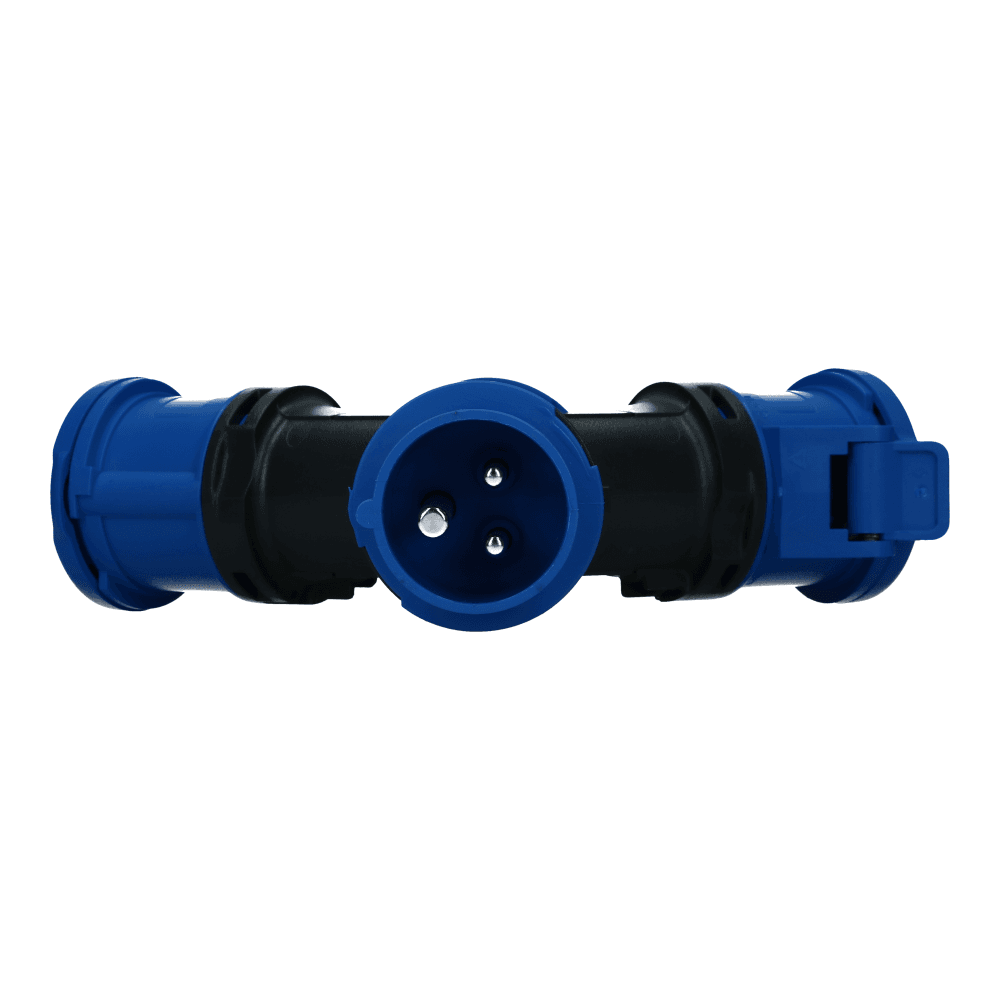 3 weg splitter 1x CEE naar 3xCEE 1p+n+e 16A 3 weg splitter 1x CEE naar 3xCEE 1p+n+e 16A