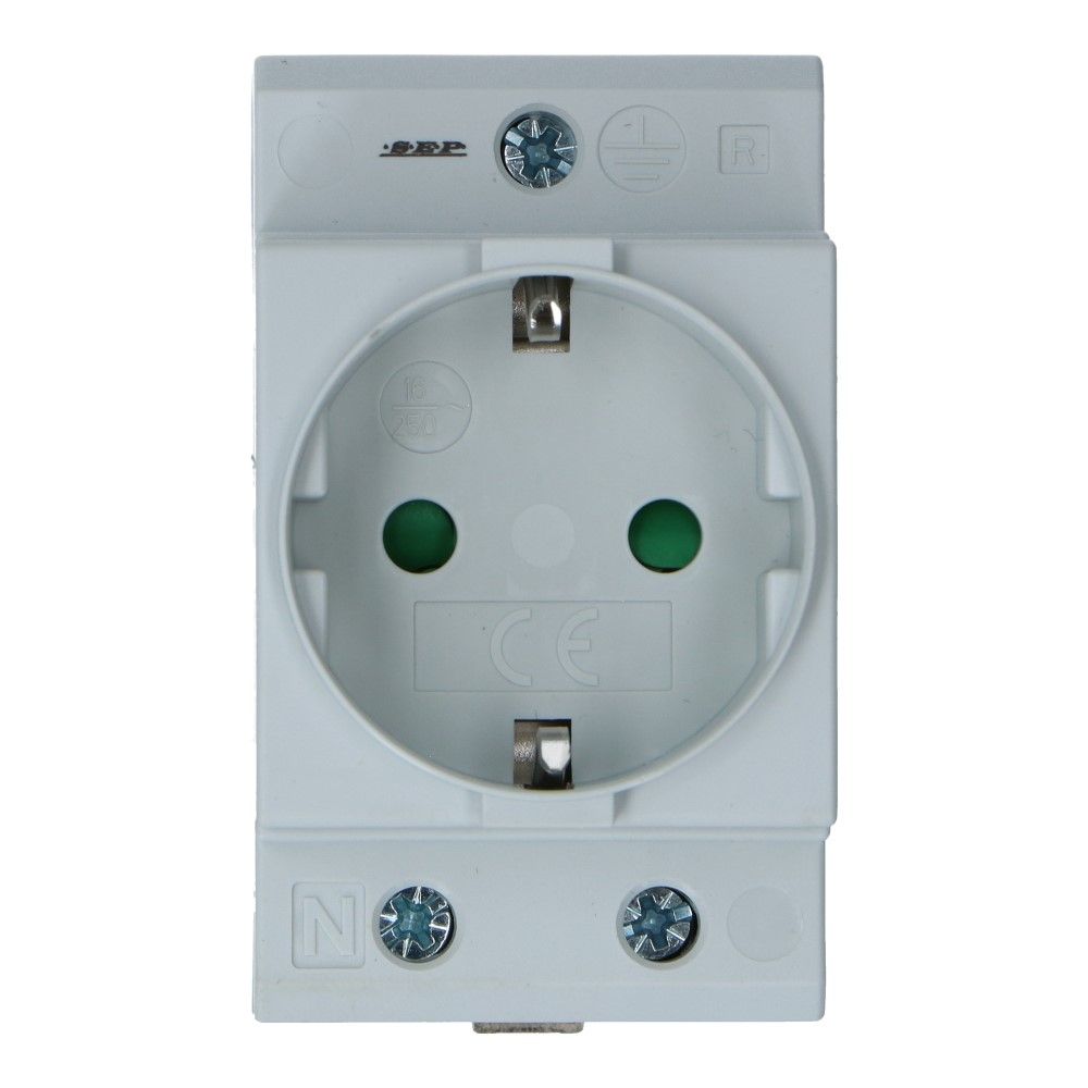 Stopcontact DinRail 2 polig + PE Stopcontact DinRail 2 polig + PE