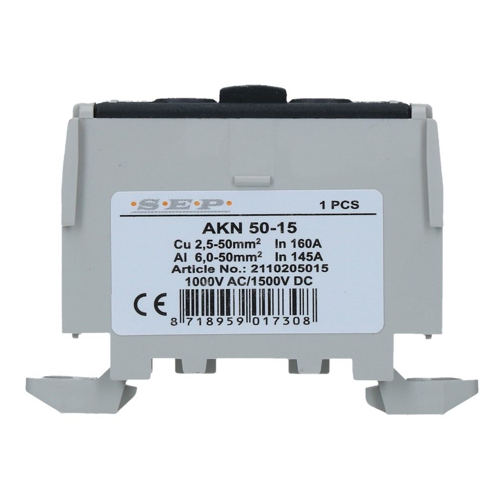 Aansluitklem AKN51 zwart 2.5mm² t/m 50mm² Aansluitklem AKN51 zwart 2.5mm² t/m 50mm²