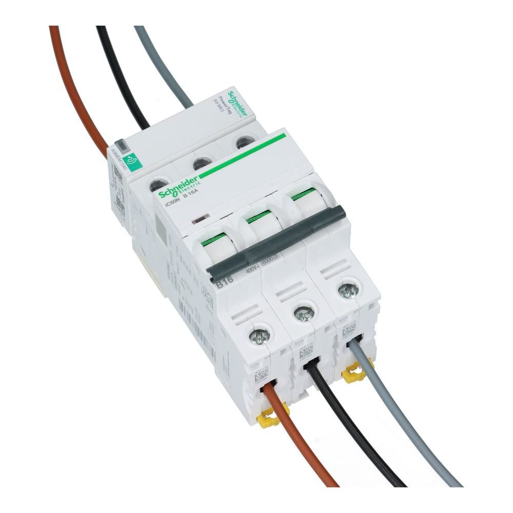Acti9 PowerTag 3 polig boven- en ondermontage pitch 18mm Acti9 PowerTag 3 polig boven- en ondermontage pitch 18mm