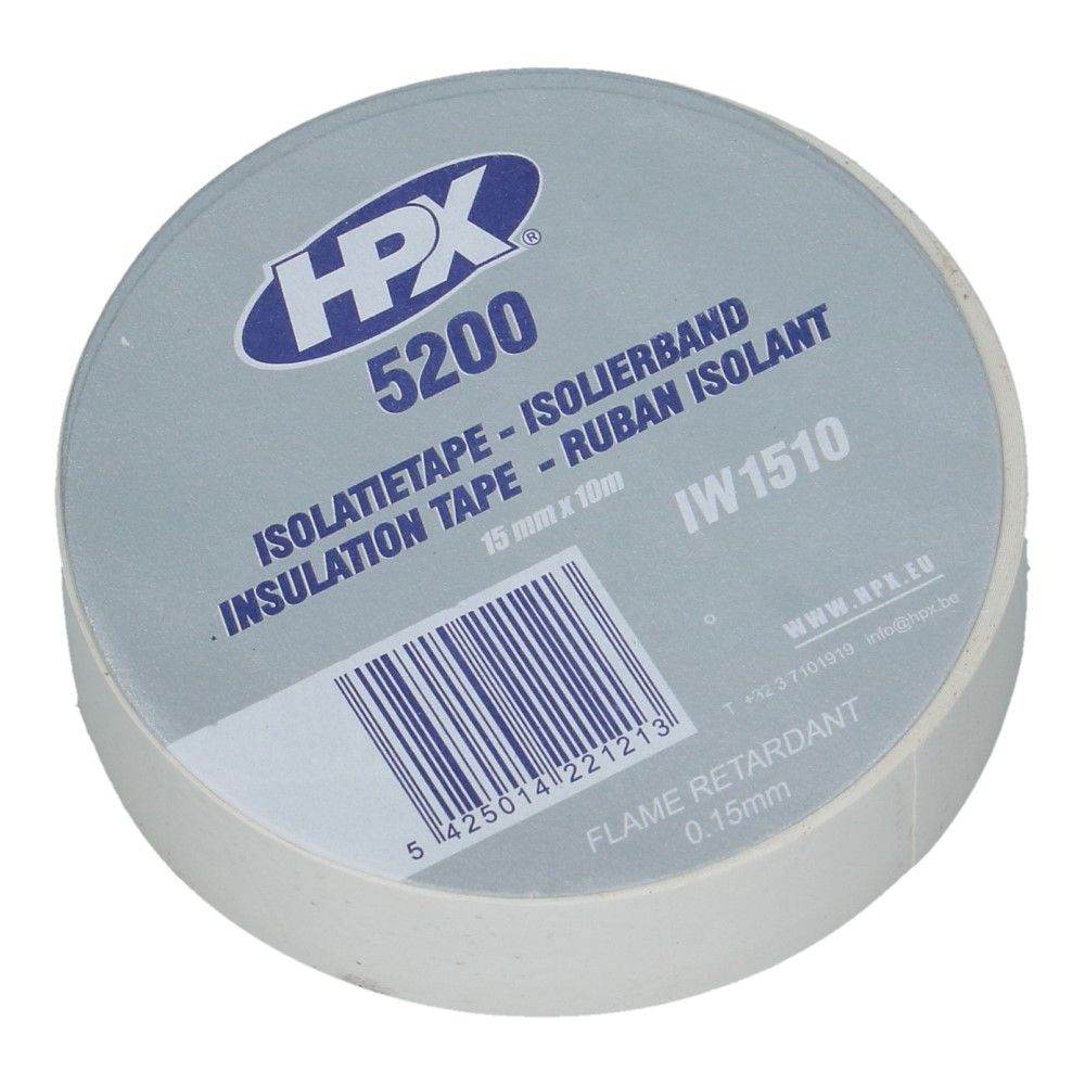 Wit PVC isolatietape 15mm - 10 meter