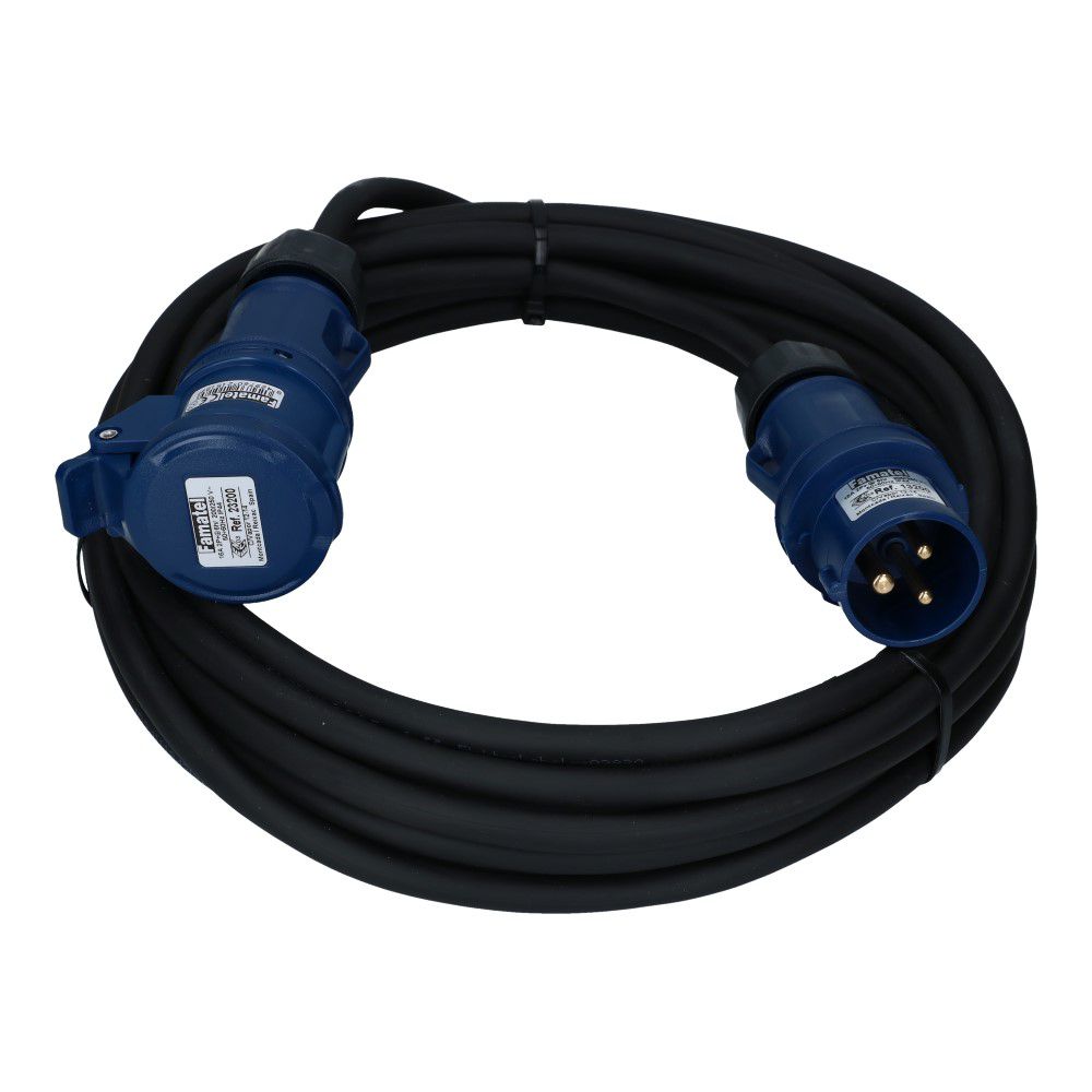 CEE verlengkabel 3 polig 16A 3x2.5mm² 10 meter IP44 H07RN-F