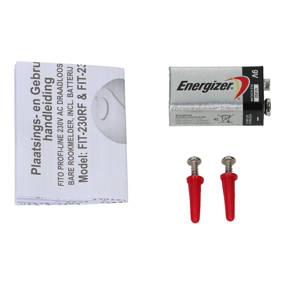 Optisch rookmelder draadloos koppelbaar 230VAC met 9V backup Optisch rookmelder draadloos koppelbaar 230VAC met 9V backup