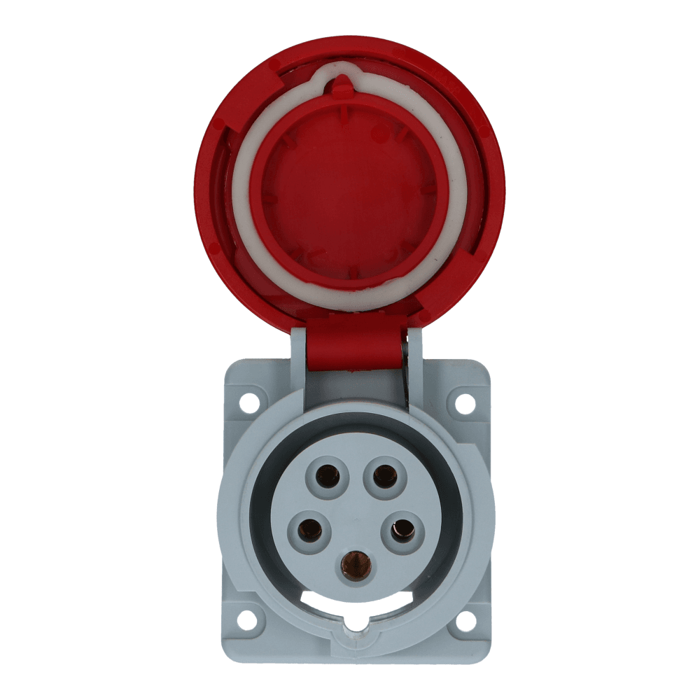 CEE female 5 polig 6H 16A IP67 inbouw wcd 380-415VAC CEE female 5 polig 6H 16A IP67 inbouw wcd 380-415VAC