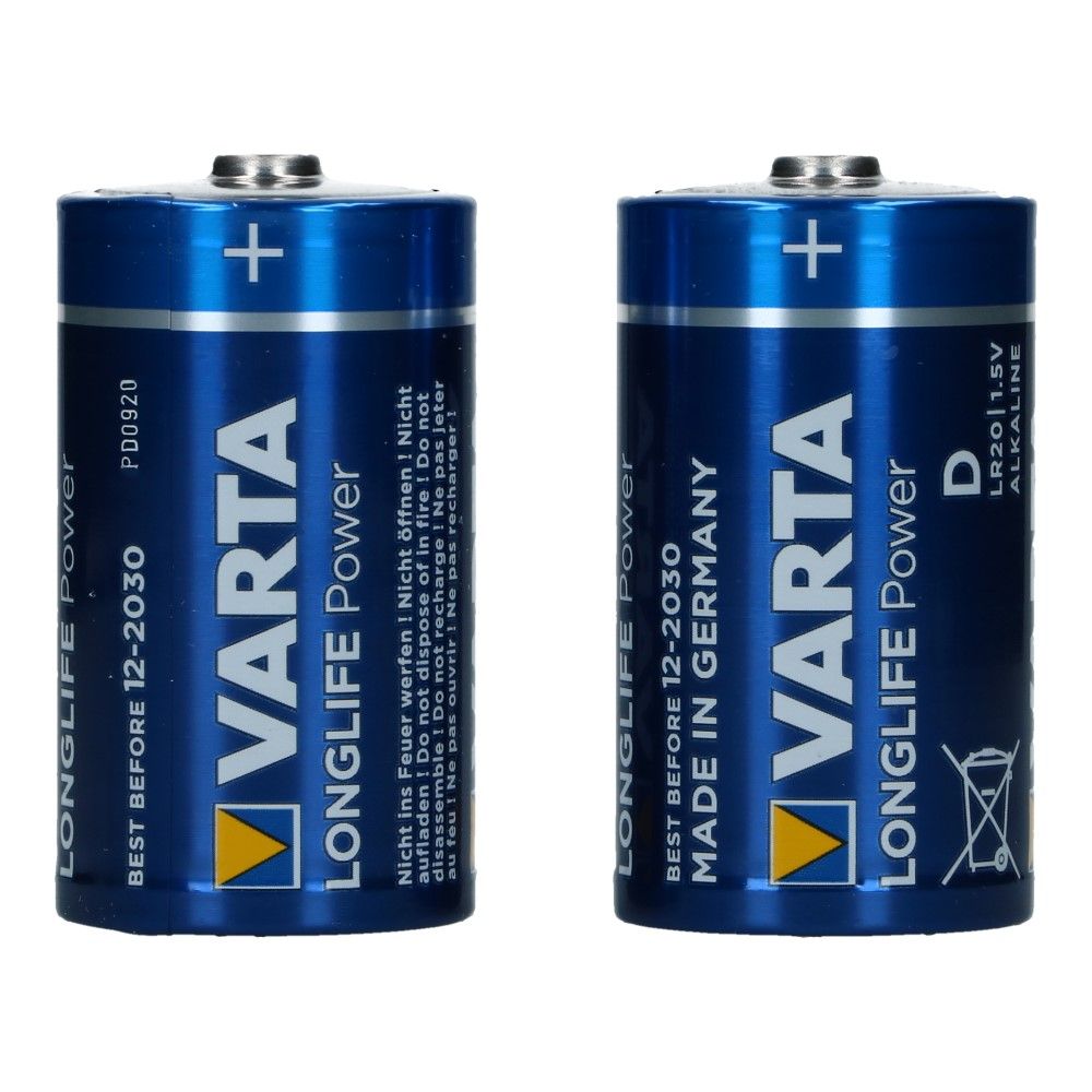 D Varta batterij LR20 1.5V Longlife Power 2 stuks D Varta batterij LR20 1.5V Longlife Power 2 stuks
