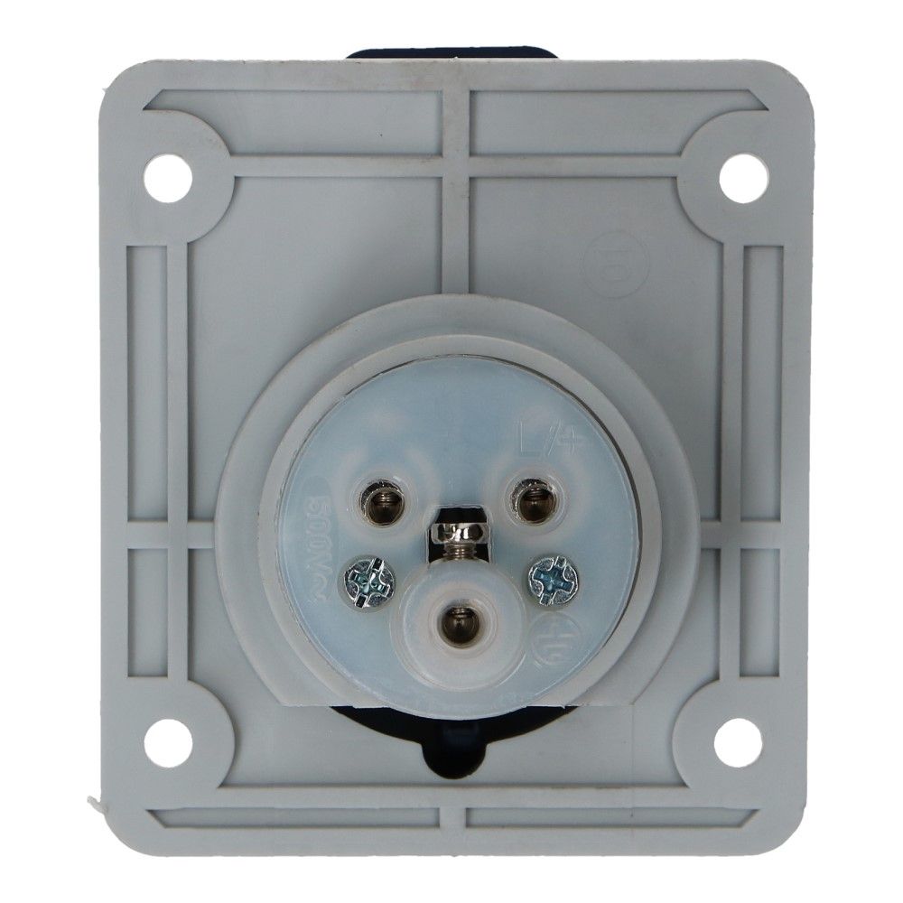 CEE female 3 polig 6H 16A IP54 inbouw wcd 220-240VAC CEE female 3 polig 6H 16A IP54 inbouw wcd 220-240VAC