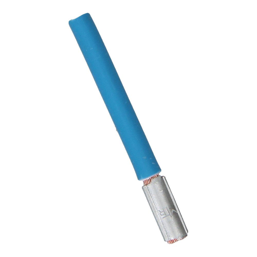 Montagedraad met vertind huls blauw 2.5mm² 110mm halogeenvrij 90°C  Montagedraad met vertind huls blauw 2.5mm² 110mm halogeenvrij 90°C