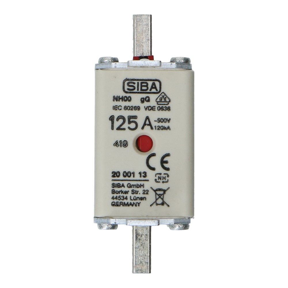 Mespatroon NH00 125A gL/gG 500V 78x29.5x42 Mespatroon NH00 125A gL/gG 500V 78x29.5x42